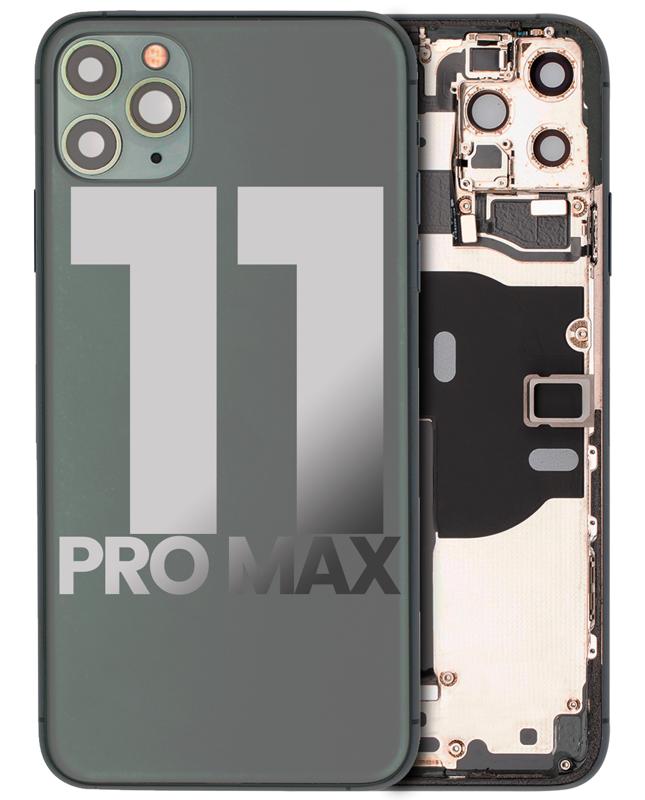Tapa trasera con componentes pequenos pre-instalados para iPhone 11 Pro Max (Verde medianoche) original usada calificacion A
