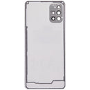 Tapa trasera con lente de camara para Samsung Galaxy A71 4G (A715 / 2020) color Plata Prism Crush