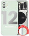 Tapa trasera con componentes pequenos pre-instalados para iPhone 12 (Version internacional) (Usado original: Grado C) (Verde)