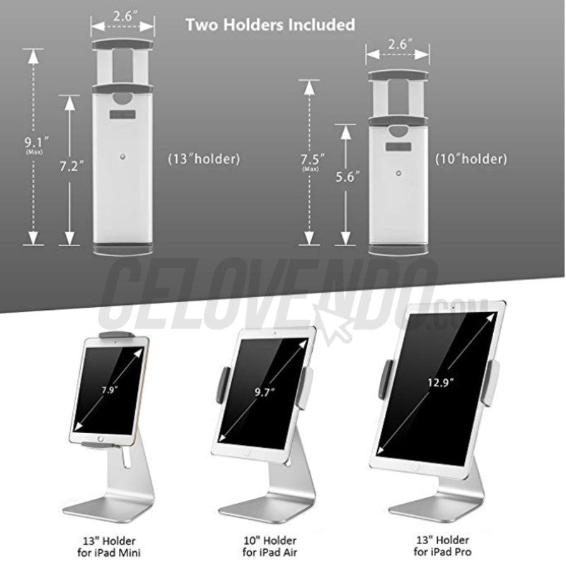 Stand de Aluminio para Tablet | Base para Tablet Universal | iPad Mini ,  iPad Air, iPad Pro, Surface Pro 1,2,3,4 y 5