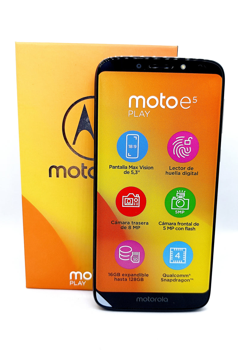 Motorola E5 Play 1GB / 16 GB, Doble SIM color Negro   | En Liquidación | Sin Garantía