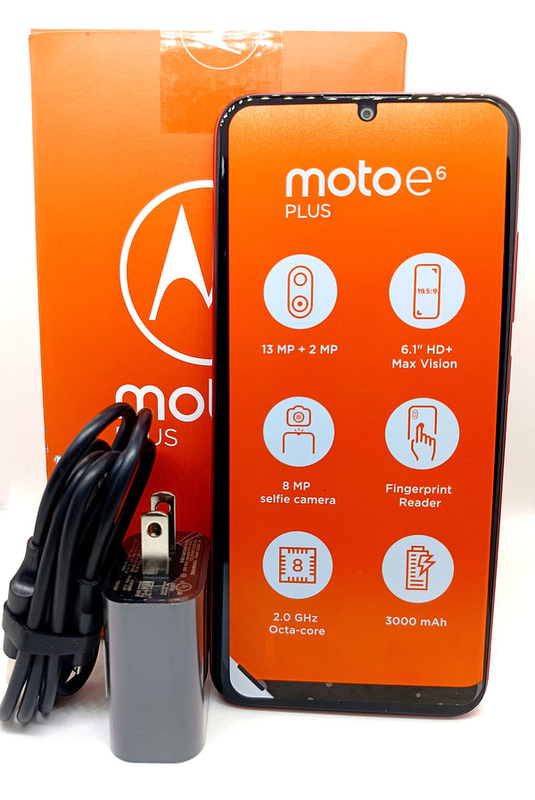 Motorola E6 Plus Doble 2GB / 32 GB SIM color Cherry  | En Liquidaci√≥n | Sin Garant√≠a