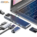 Hub Thunderbolt Pro para Macbook Pro 2019 -2018 -2017  Marca Baseus| Lector SD | HDMI 4K | Entrada Thunderbolt | Entrada Ethernet