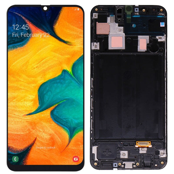 Pantalla  Samsung A30 Color Negro | Con Marco | AMOLED