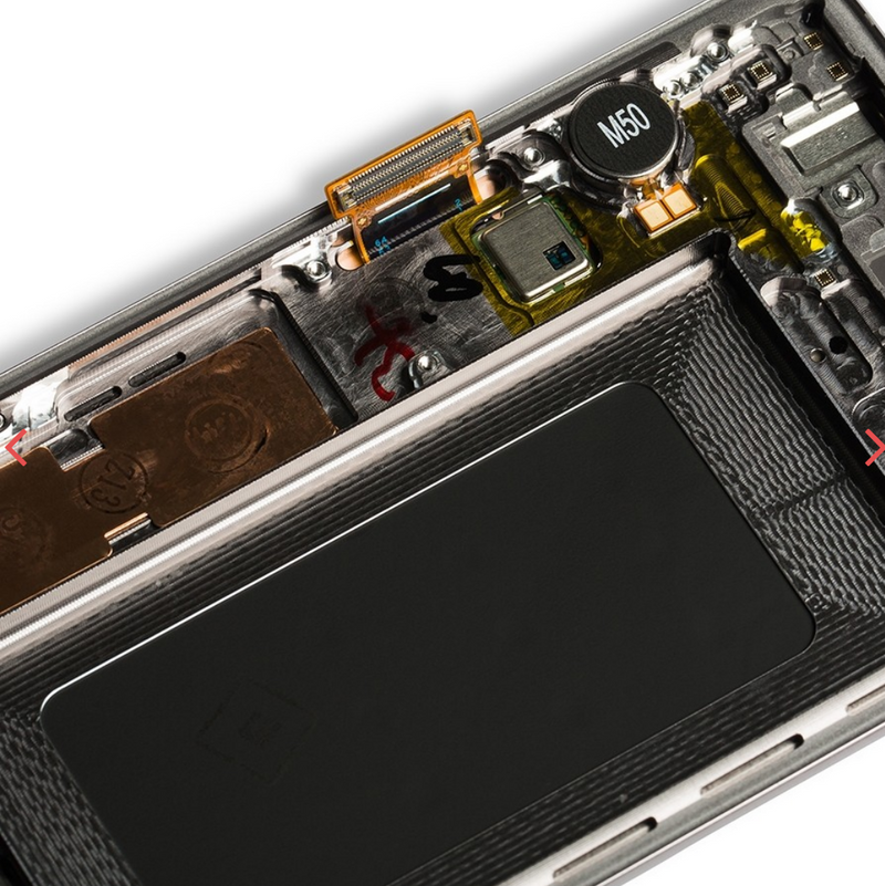 Pantalla Samsung S10 (SM-G973)  con Marco. Color Negra. | Marco Color Carbon Black