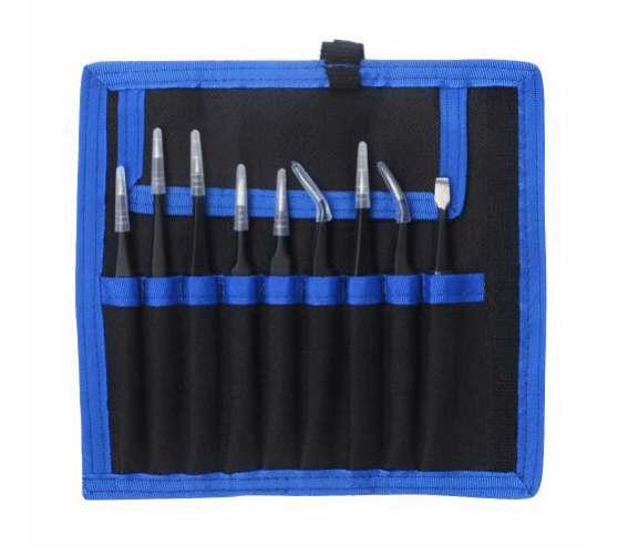 Kit de pinzas para reparar celulares con estuche