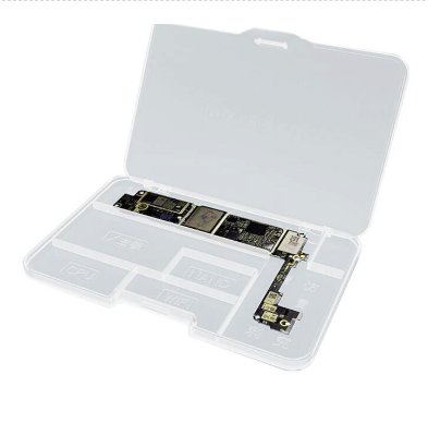 Caja anti-estatica para guardar tarjetas de iPhone.