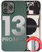Tapa trasera para iPhone 13 Pro Max (Version Internacional) Verde Alpino con componentes pequeños pre-instalados