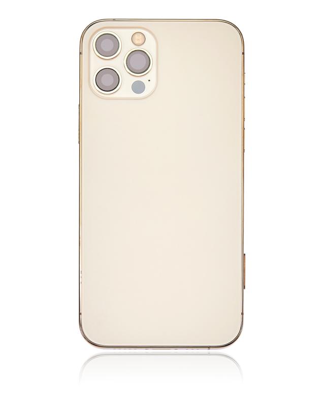 Tapa trasera con componentes pequeños pre-instalados para iPhone 12 Pro (Sin logo) (Versión internacional) (Dorado)