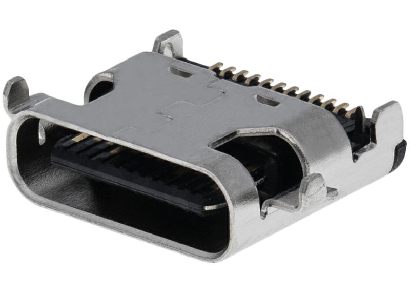 Puerto de carga Type C 24 Pin para soldar - 4 puntos de anclaje (C306)
