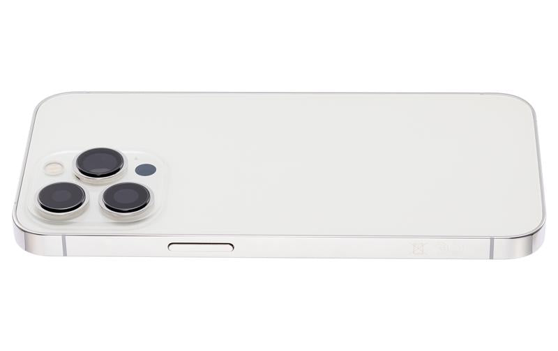 Tapa trasera para iPhone 13 Pro con componentes pequenos pre-instalados (Plata)
