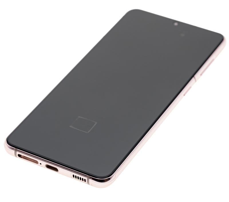 Pantalla OLED para Samsung Galaxy S21 Plus 5G con marco (Usada, grado B/C, Phantom Violet / Rosa / Dorado)