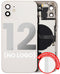 Tapa trasera con componentes pequenos preinstalados para iPhone 12 (Version internacional) (Blanco)