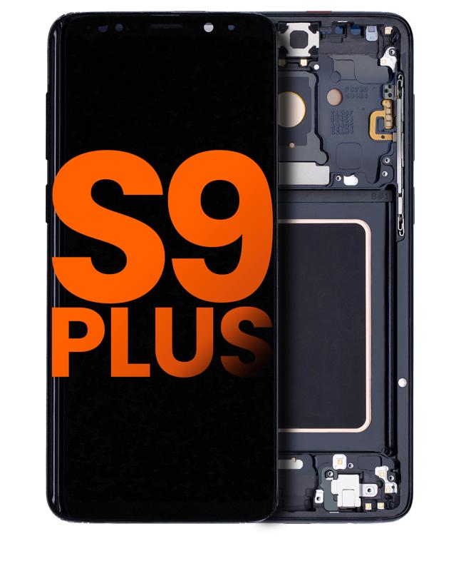 Pantalla USADA OLED para Samsung Galaxy S9 Plus con marco (Negro Medianoche)