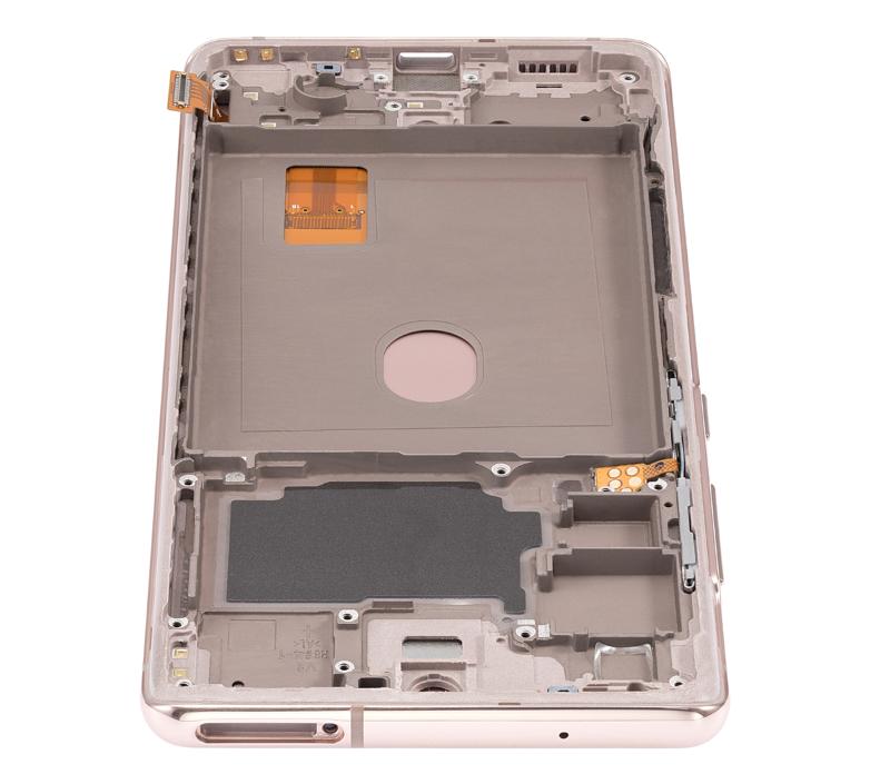 Pantalla OLED con marco para Samsung Galaxy S20 FE 4G / 5G (Naranja Cloud)