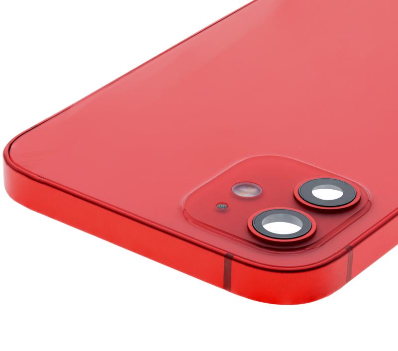 Tapa trasera con componentes pequenos pre-instalados para iPhone 12 (Version US) (Red)