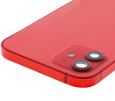 Tapa trasera con componentes pequenos pre-instalados para iPhone 12 (Version internacional) (Rojo)