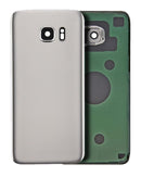 Tapa trasera con lente de camara para Samsung Galaxy S7 (Blanco)