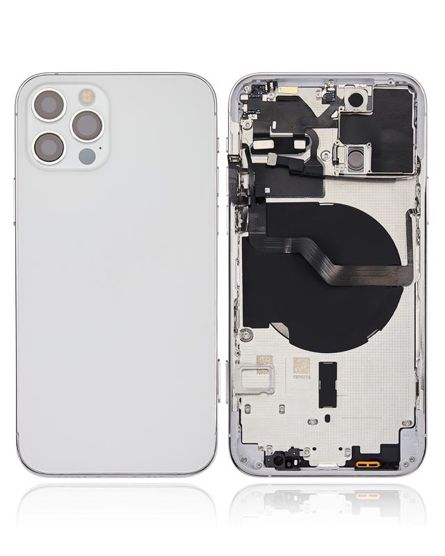 Tapa trasera para iPhone 12 Pro con componentes pequenos pre-instalados (Version internacional) (Plata)