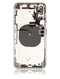 Tapa trasera con componentes pequeños preinstalados para iPhone XS Max (Plata)