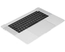 Cubierta superior con bateria y teclado para MacBook Pro 15" con Touch Bar (A1707 / Finales 2016 / Mediados 2017) (Ingles UK) (Plata)