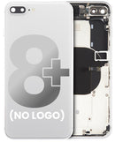 Tapa trasera con componentes pequenos pre-instalados para iPhone 8 Plus (Sin Logo) (Plata)
