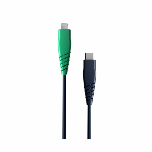 SKULLCANDY LINE ROUND CABLE USB-C A LIGHTNING 4 PIES AZUL/VERDE