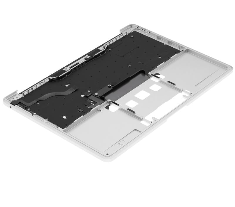 Carcasa superior con teclado para MacBook Pro 13" Retina (A1708 / Fines de 2016 / Mediados de 2017) Teclado UK (Usado OEM: Grado nuevo) (Plata)