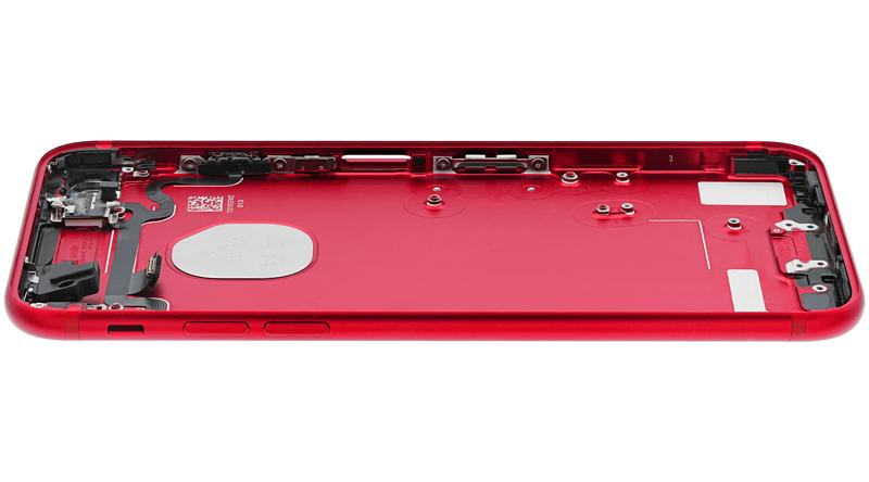 Tapa trasera con componentes pequenos pre-instalados para iPhone 7 (Usada original) Roja