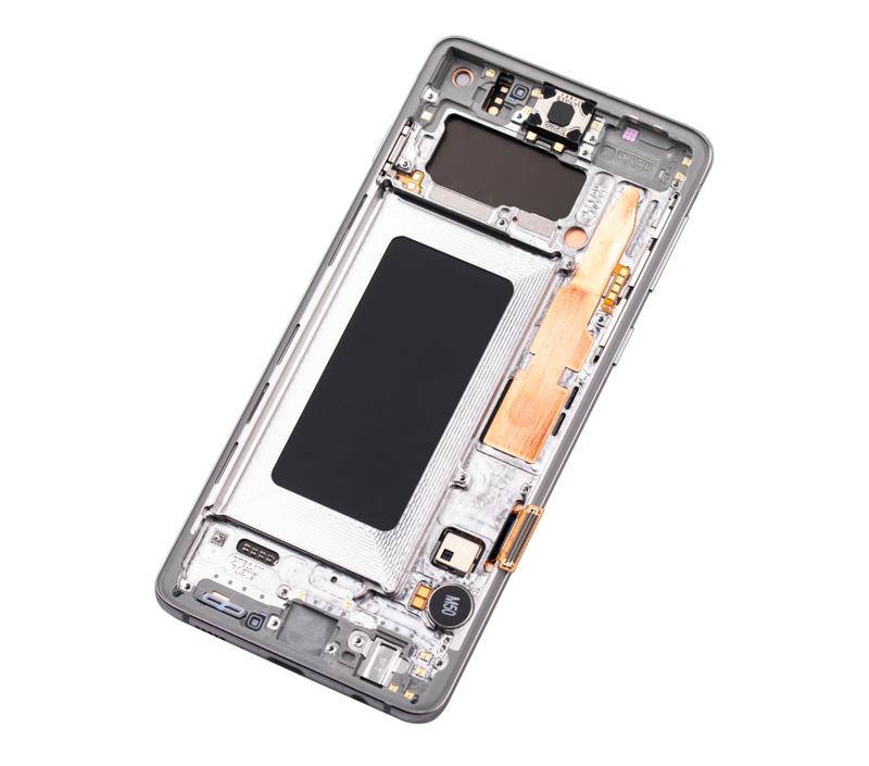Pantalla OLED para Samsung Galaxy S10 con marco (Blanco Prism)