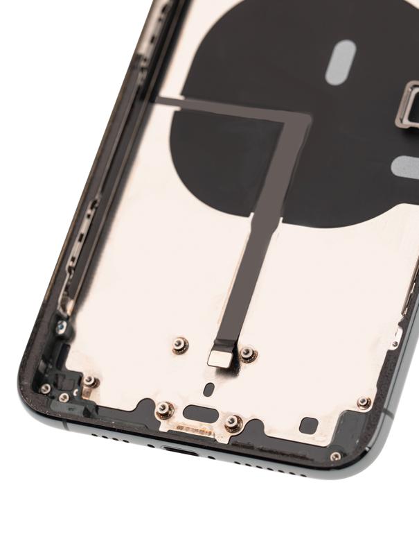 Tapa trasera para iPhone 11 Pro Max con componentes pequeños pre-instalados (Verde Medianoche)