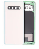 Tapa trasera con lente de camara para Samsung Galaxy S10 original (Prisma Blanco)