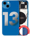Tapa trasera para iPhone 13 con componentes pequenos pre-instalados (Version internacional) (Original usado Grado B) (Azul)