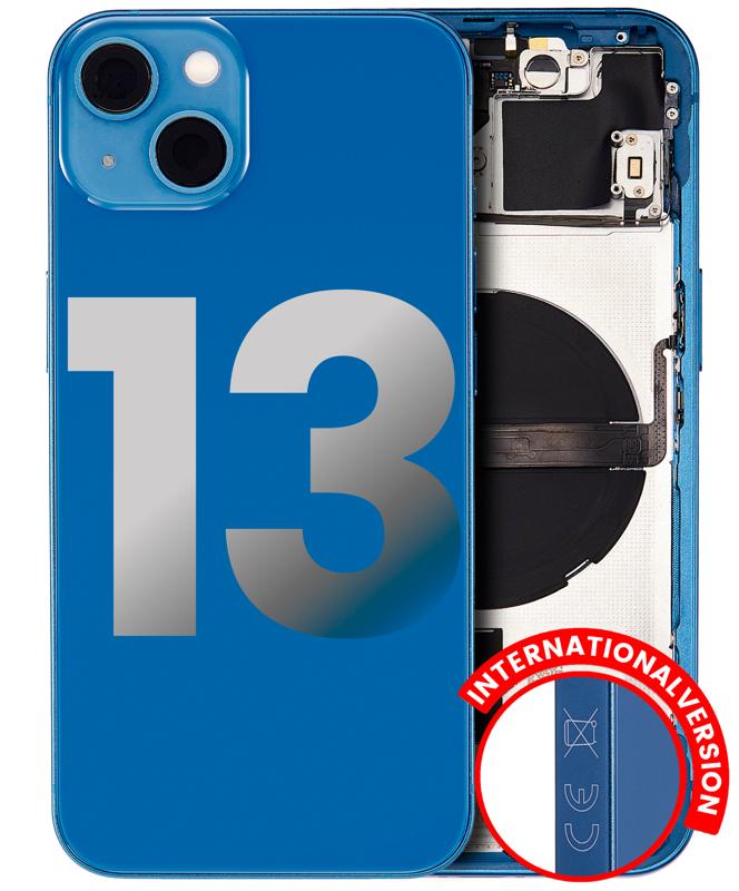 Tapa trasera para iPhone 13 con componentes pequenos pre-instalados (Version internacional) (Original usado Grado B) (Azul)