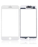 Vidrio frontal con marco y OCA pre-instalado para iPhone 7 Plus (Blanco) (2 Pack)