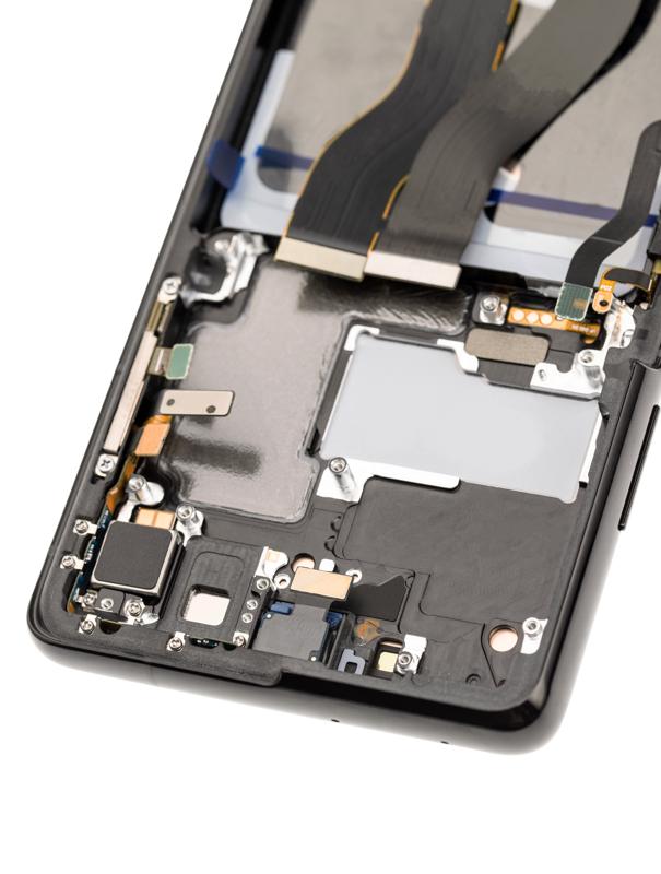 Pantalla OLED USADA con marco para Samsung Galaxy S21 Ultra 5G (Negro Fantasma)