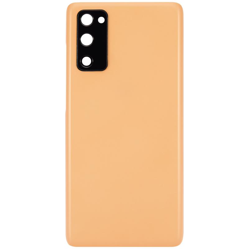 Tapa trasera con lente de camara para Samsung Galaxy S20 FE 5G (Naranja Cloud)