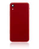 Tapa trasera para iPhone XR con componentes pequenos pre-instalados (Sin logo) (Rojo)