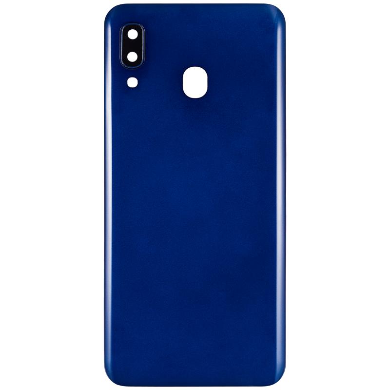 Tapa trasera con lente de camara para Samsung Galaxy A20 (A205 / 2019) Azul