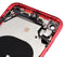 Tapa trasera para iPhone XR con componentes pequenos pre-instalados (Sin logo) (Rojo)