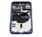 Tapa trasera con componentes pequenos pre-instalados para iPhone 12 (Version US) (Sin logo) (Azul)