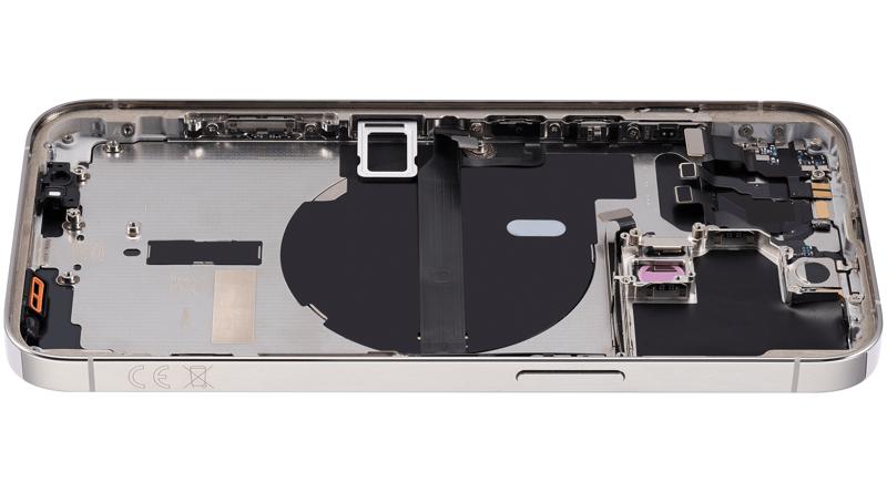 Tapa trasera para iPhone 13 Pro con componentes pequeños pre-instalados (versión internacional) (Usado original Grado B) (Plata)