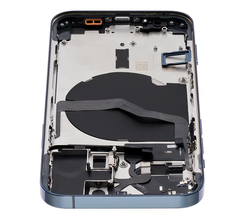 Tapa trasera para iPhone 12 Pro con componentes pequeños pre-instalados (Versión internacional) (Azul Pacífico)