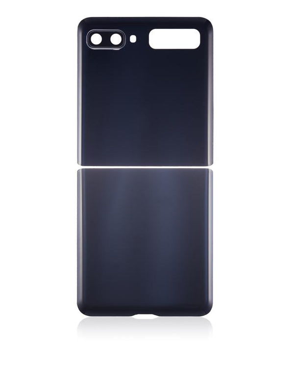 Tapa trasera con lente de camara para Samsung Galaxy Z Flip 4G (F700) (Negro espejo)