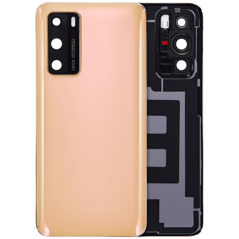 Tapa trasera con lente de camara para Huawei P40 (Blush Gold)