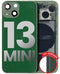 Tapa trasera para iPhone 13 Mini (Version US) con componentes pequenos preinstalados (Usada Original Grado C) (Verde)