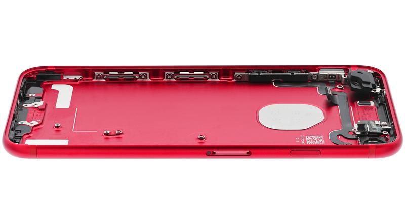 Tapa trasera con componentes pequenos pre-instalados para iPhone 7 (Usada original) Roja