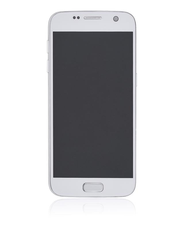 Pantalla OLED con marco para Samsung Galaxy S7 (Reacondicionada) (Titanio Plateado)