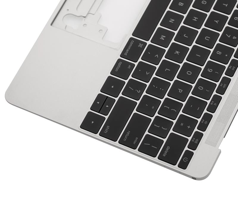 Carcasa superior con teclado y microfono para MacBook Retina 12" (A1534 / Principios de 2016 / Mediados de 2017) (Ingles de EE.UU.) (Usada original: Calidad nueva) (Plata)