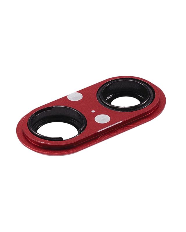 Lente de camara trasera para iPhone 8 Plus con marco y bisel (Rojo) (Paquete de 10)